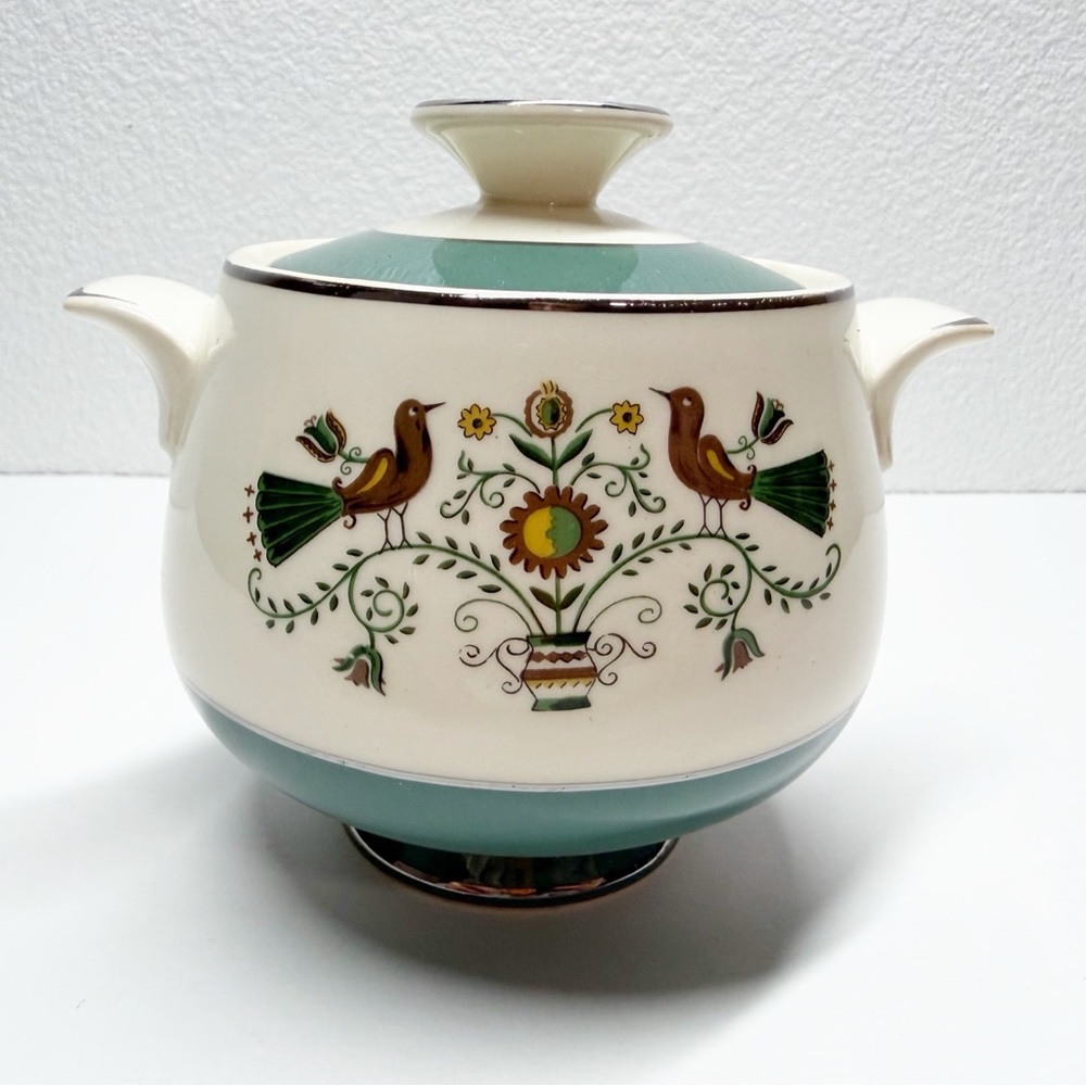 Vintage Homer Laughlin Cavalier Persian Garden Sugar Creamer Canister Set - Picture 12 of 16